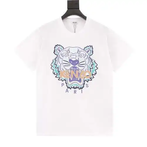 Kenzo KZ tiger head embroidered short sleeves
