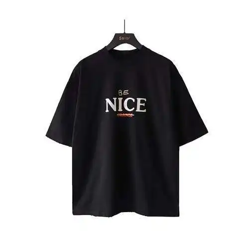 Balenciaga BLCG NICE letter print short sleeves