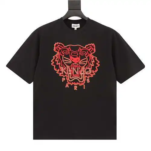 Kenzo KZ tiger head embroidered short sleeves