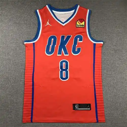 Thunder No. 8 Jaren Williams Edición de anuncio naranja