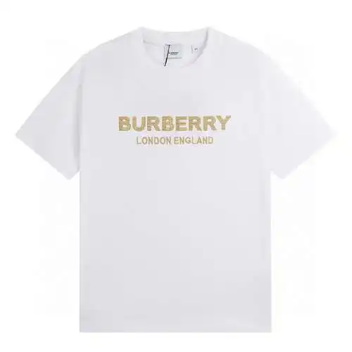 Burberry/BBR summer new high-end quality, classic letter embroidered round neck short-sleeved T-shir
