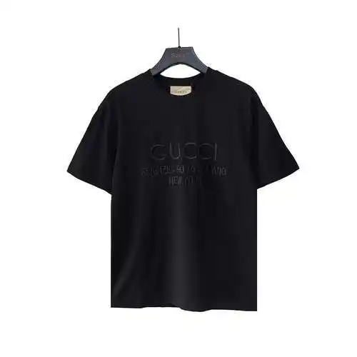 GC Gucci round neck casual short-sleeved T-shirt with embroidered letters LOGO on the chest