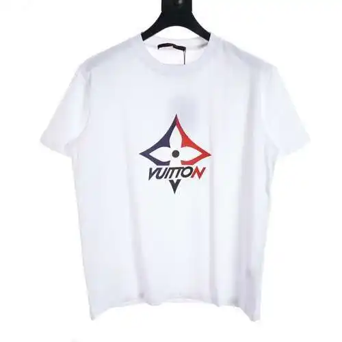 LV 24ss cross flower star pattern printed short-sleeved T-shirt