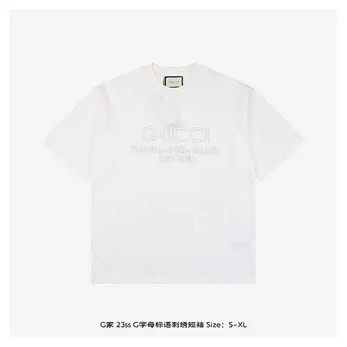 G Home 23ss G letter slogan embroidered short sleeves