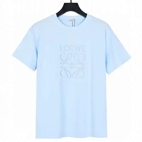 LE Loewe 24ss new three-dimensional embroidery chest logo short sleeves
