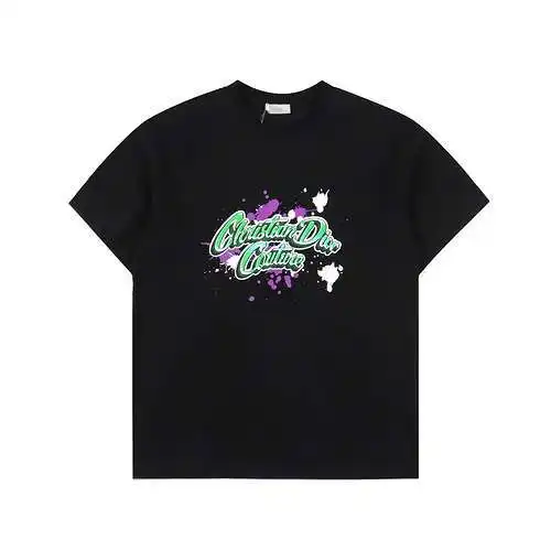 CD/Dior splash ink logo printed short sleeves