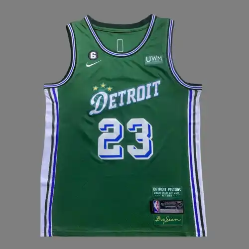 Pistons No. 23 Jaden Ivey 22-23 temporada verde