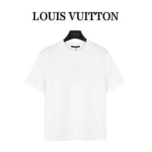 LV/Louis Vuitton all over printed dark pattern jacquard short sleeves