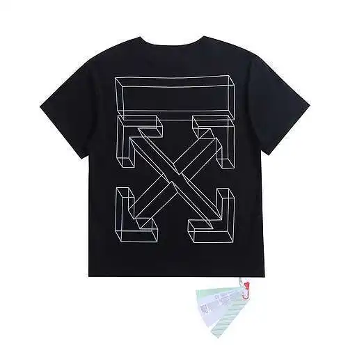 OW 19ss sketch line three-dimensional arrow printed short sleeves