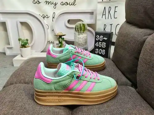 308DAdidas Originals Gazelle Bold W trébol suela gruesa de tres capas zapatillas deportivas informal