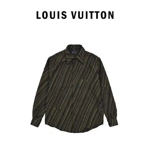 LV Louis Vuitton 24ss new knitted lapel jacket style long-sleeved shirt