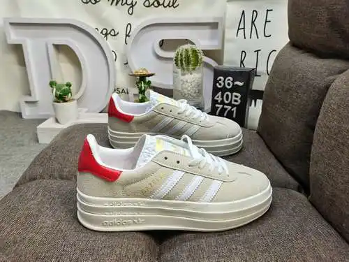 771DAdidas Originals Gazelle Bold W trébol de tres capas suela gruesa zapatillas deportivas retro ve