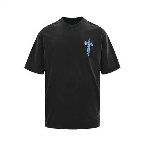 CH/Cro Heart 24ss Flame Cross Print Short Sleeve