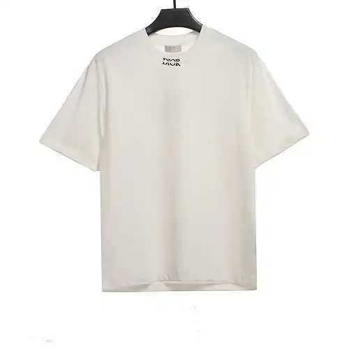 Dior CD embroidered collar lettering short sleeves