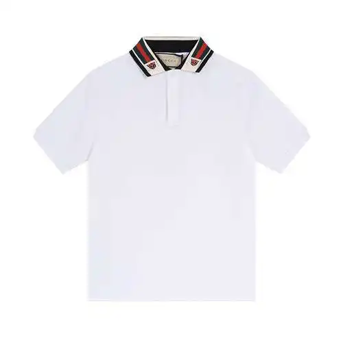 GC striped web and tiger polo shirt