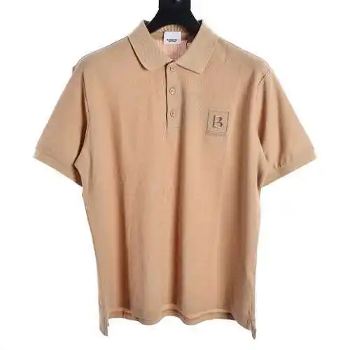 BBR 23SS short-sleeved polo shirt with B letter embroidery on the chest