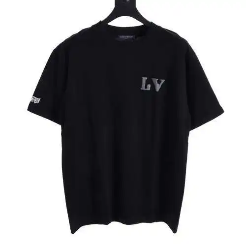 LV 24ss new foam small logo letter short-sleeved T-shirt