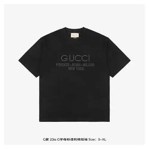 G Home 23ss G letter slogan embroidered short sleeves