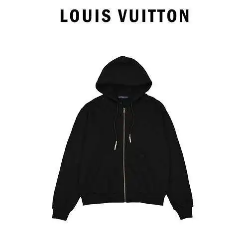 LV Louis Vuitton 24ss drawstring beaded hooded zipper sweatshirt