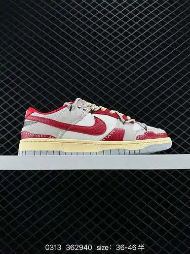 2 Nike Dunk SB Low Bordeaux retro graffiti pintado a mano SB zapatillas casuales bajas con correas. 