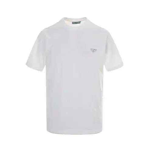 PRD/Prada 24ss metal triangle logo patch embroidered short sleeves
