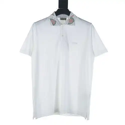 Dior CD floral lapel knitted short-sleeved polo shirt