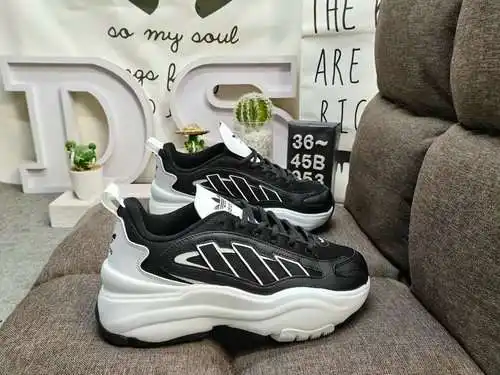 053D# True Standard Adidas/ Ozelia adiPENE Water Pipe 2.0 Cuero Retro Sports Dad Shoes Suela Fuentes