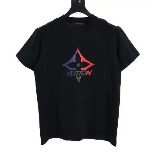 LV 24ss cross flower star pattern printed short-sleeved T-shirt