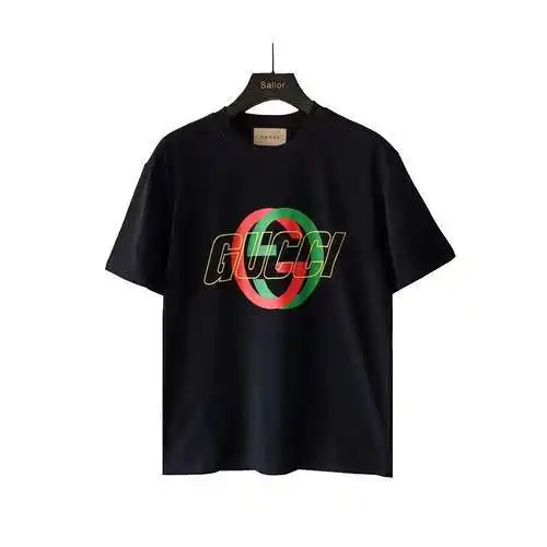 GC/Gucci 24ss double G color signature short-sleeved T-shirt