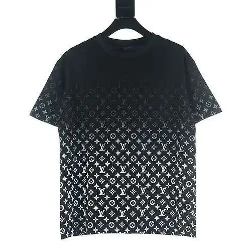 LV gradient all-over presbyopic print short-sleeved T-shirt