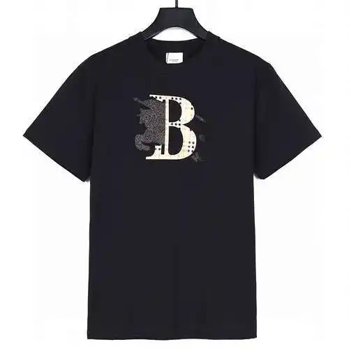 BBR Burberry 24ss new glitter stitching plaid printed short sleeves