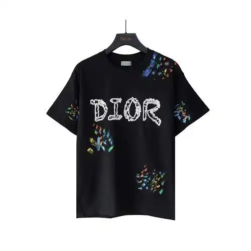 CD Dior colorful graffiti logo short-sleeved T-shirt