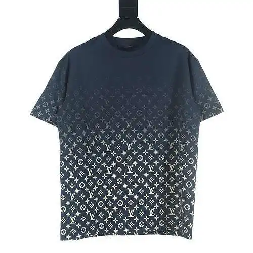 LV gradient all-over presbyopic print short-sleeved T-shirt