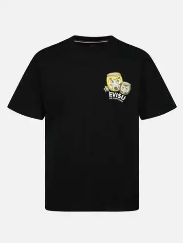 EV*iSU Fukujin Taiko Daruma printed short sleeves
