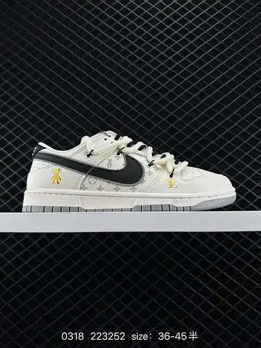 26 tomas reales exclusivas de Nk SB Dunk Low LV de marca compartida - Grey Gold Violent Bear Anniver