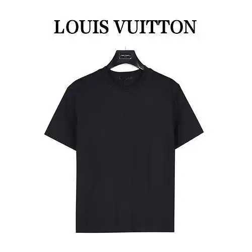 LV/Louis Vuitton all over printed dark pattern jacquard short sleeves