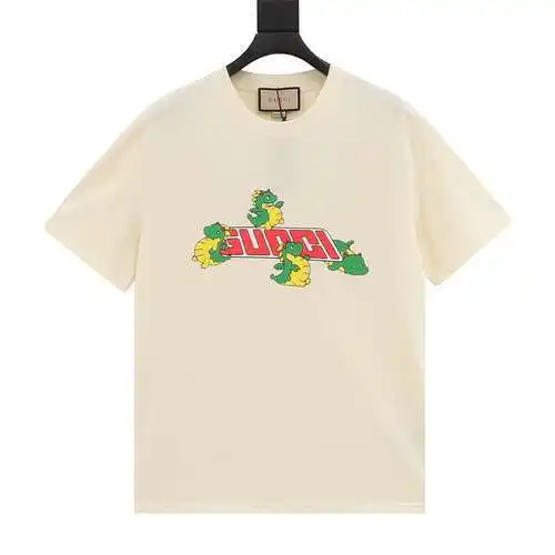 G Home classic letter logo small flying dragon printed T-shirt