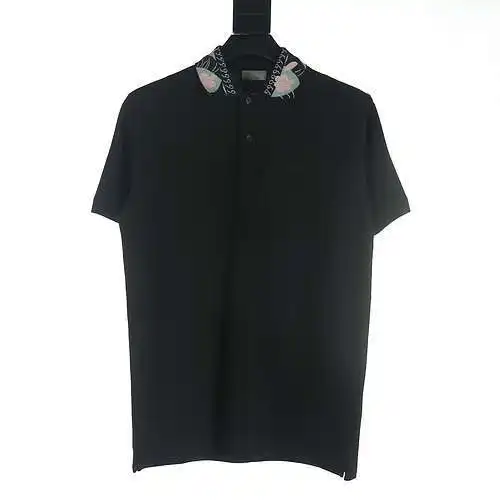 Dior CD floral lapel knitted short-sleeved polo shirt