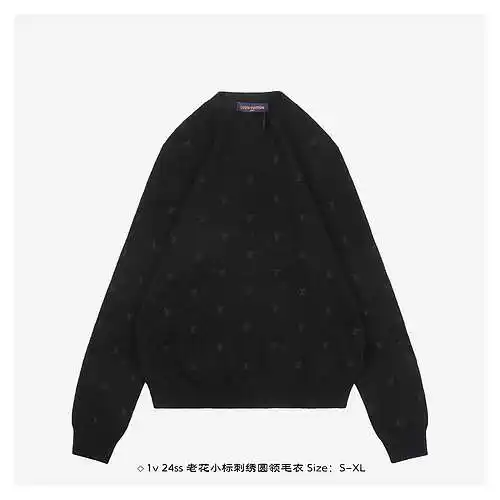 ◇1v 24ss presbyopic small logo embroidered crew neck sweater