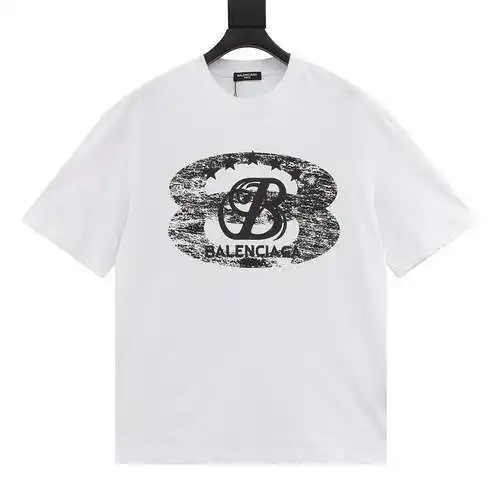 BLCG 24ss mottled distressed letter print short sleeves