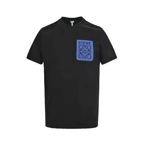 LE/Loewe 24ss square embroidered logo short sleeves