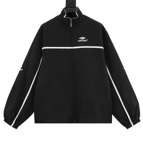 BLCG embroidered stand collar zipper windbreaker jacket