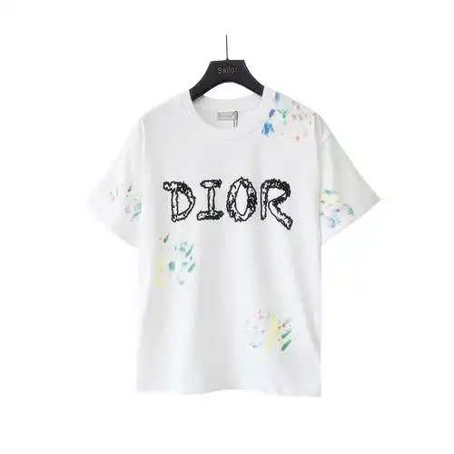 CD Dior colorful graffiti logo short-sleeved T-shirt