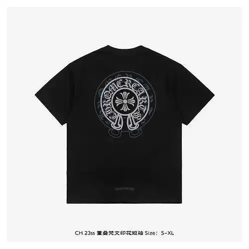 CH 23ss overlapping Sanskrit printed short sleeves