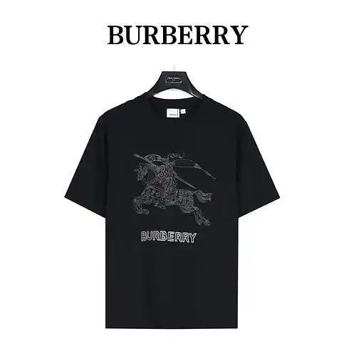 BBR/Burberry embroidered knight war horse logo short-sleeved T-shirt
