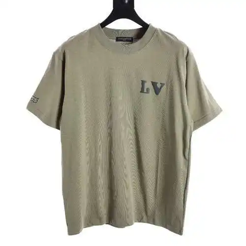 LV 24ss new foam small logo letter short-sleeved T-shirt