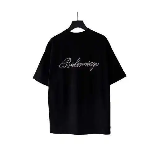 BLCG Balenciaga basic short sleeves with rhinestones on the back