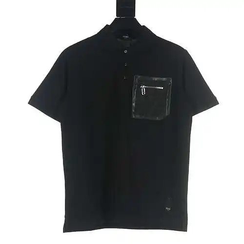 Fendi FD 24 new FF zipper pocket short-sleeved POLO shirt