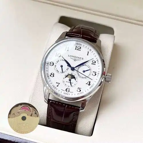 Reloj Reloj para hombre con movimiento mecánico original totalmente automático, caja y correa de ace