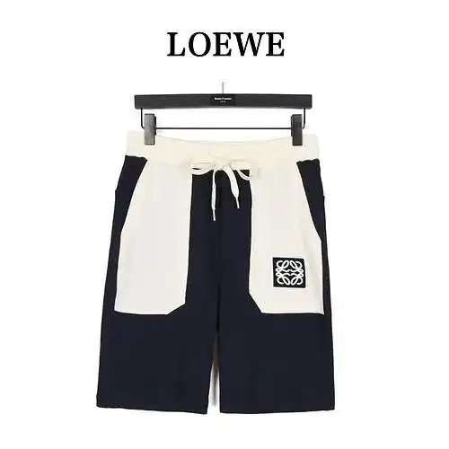 LE/Loewe Big Pocket Totoro Color Block Embroidered Waffle Shorts